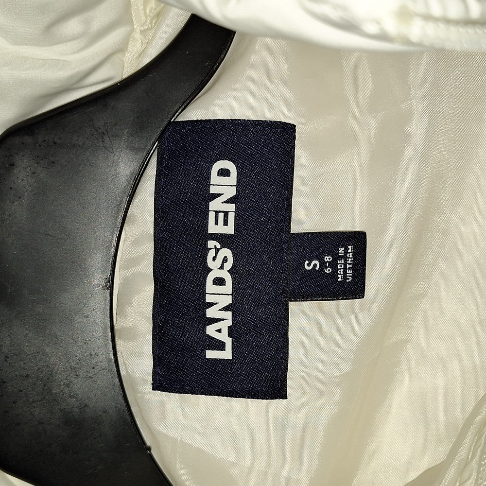 Lands' End down blend puffer vest - S - off white - Picture 3 of 6